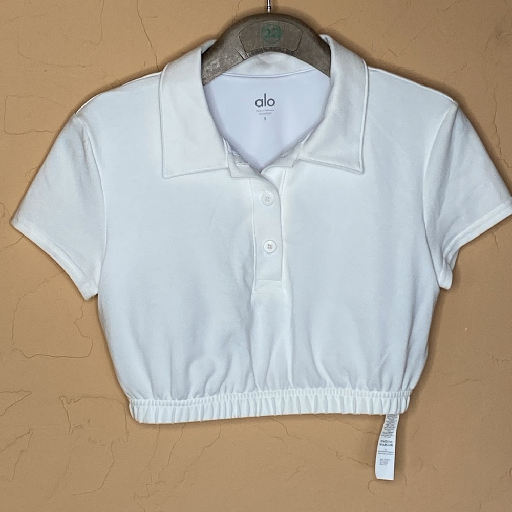 NWOT Alo Cropped  Polo - Picture 4 of 6